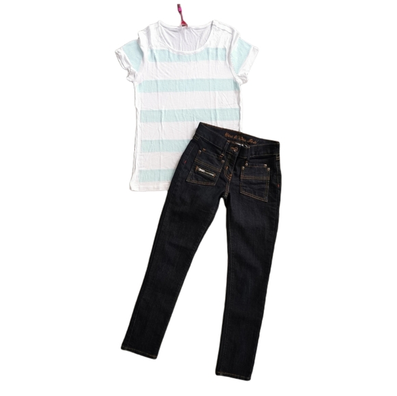 11-12 YEARS Designer Outfit, Skinny Jeans & T-Shirt NWT EUC - Picture 6 of 6